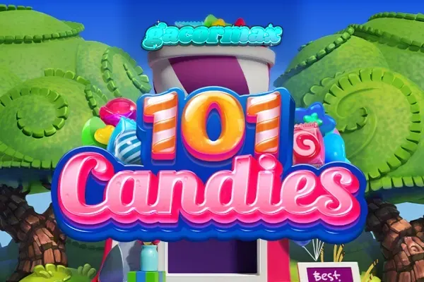 Tampilan visual slot 101 Candies dengan tema permen yang cerah